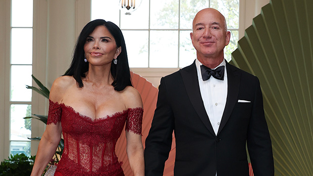 Jeff Bezos’ Fiancée Lauren Sanchez Simmers in Sexy Red Dress at White House State Dinner